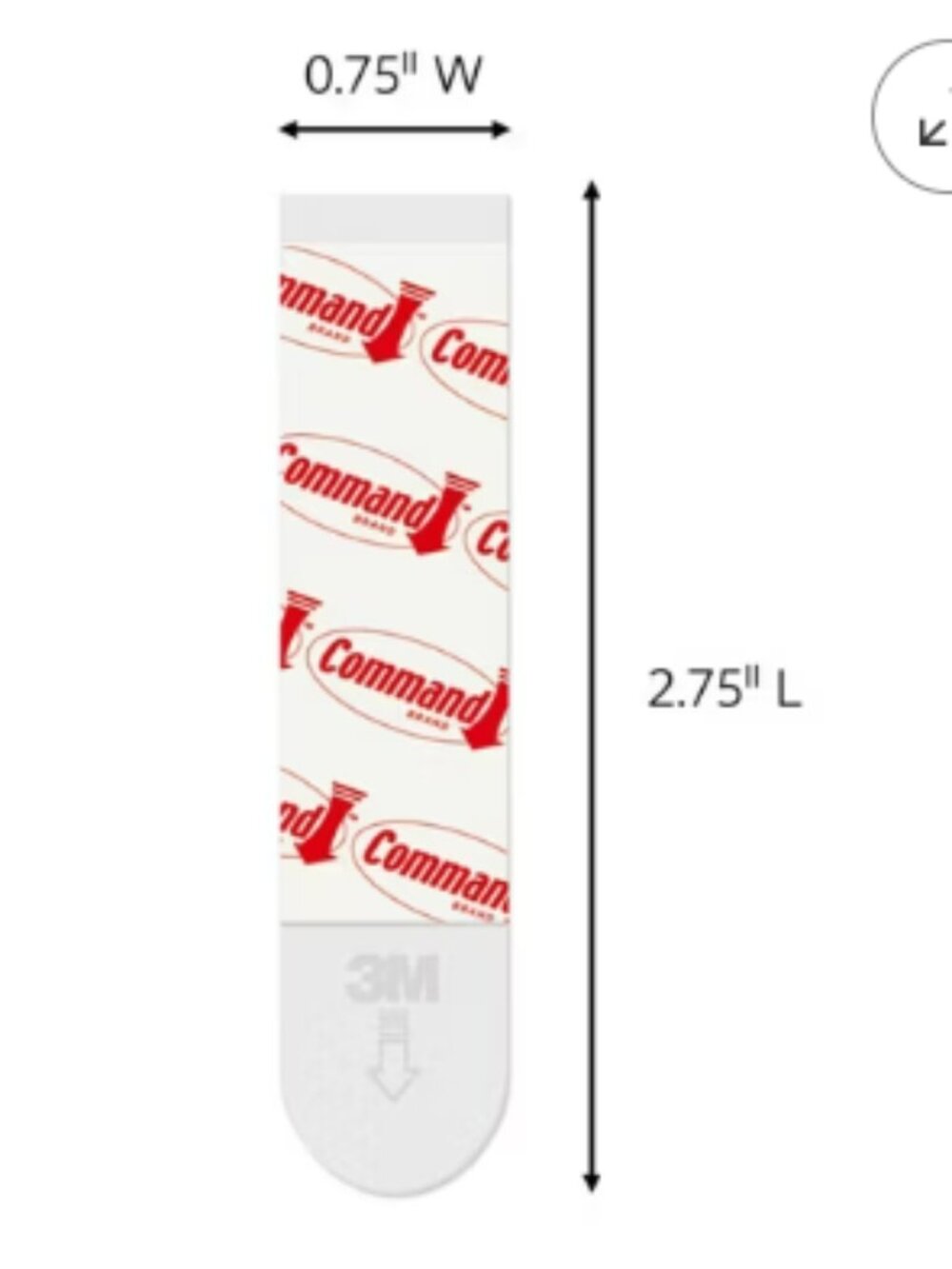 Bundle of 4 Command Strips Medium Sized Refill Strips Tape White - NEW - Picture 4 of 5